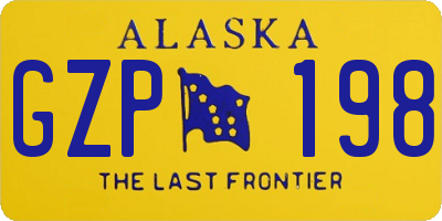 AK license plate GZP198