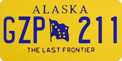 AK license plate GZP211
