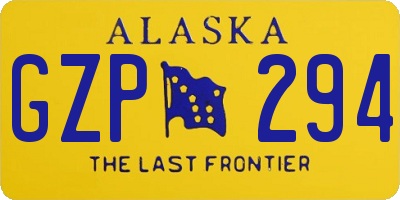 AK license plate GZP294