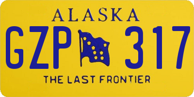 AK license plate GZP317