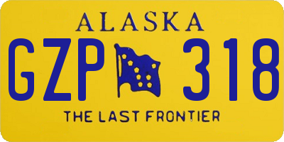 AK license plate GZP318