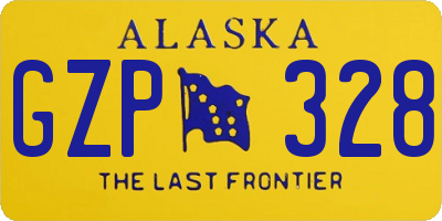 AK license plate GZP328