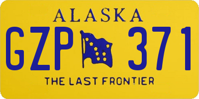 AK license plate GZP371