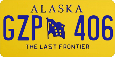 AK license plate GZP406