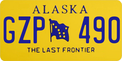 AK license plate GZP490