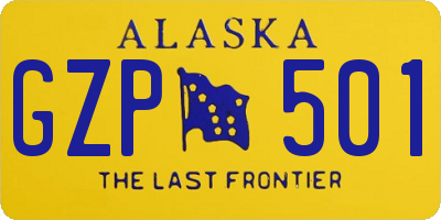 AK license plate GZP501