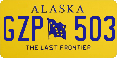 AK license plate GZP503