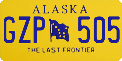 AK license plate GZP505