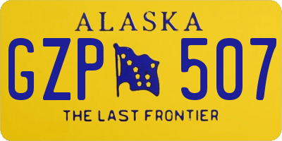 AK license plate GZP507