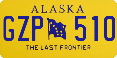 AK license plate GZP510