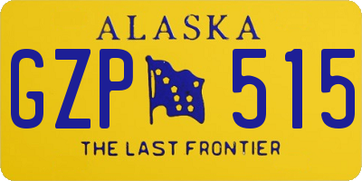 AK license plate GZP515