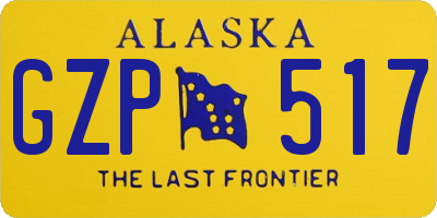 AK license plate GZP517