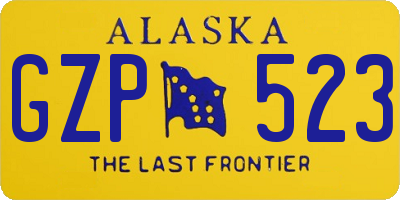 AK license plate GZP523
