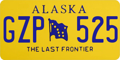 AK license plate GZP525