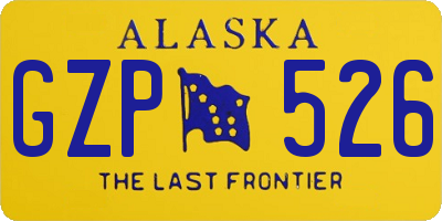AK license plate GZP526