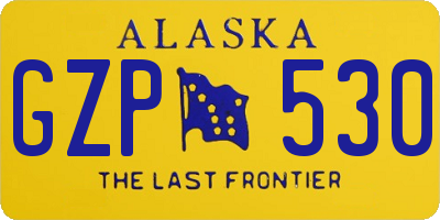AK license plate GZP530