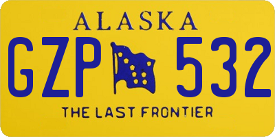 AK license plate GZP532