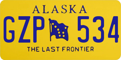 AK license plate GZP534