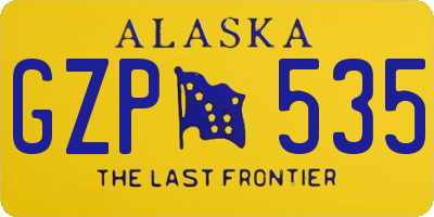 AK license plate GZP535
