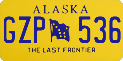 AK license plate GZP536