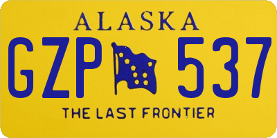 AK license plate GZP537