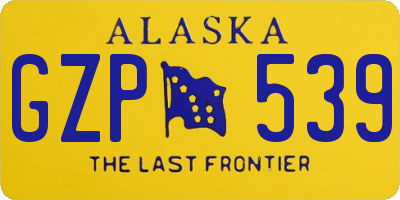 AK license plate GZP539