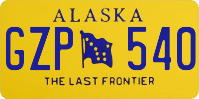 AK license plate GZP540