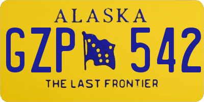 AK license plate GZP542