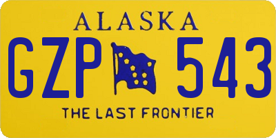 AK license plate GZP543