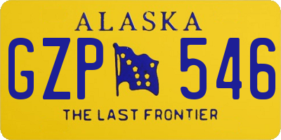 AK license plate GZP546