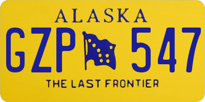 AK license plate GZP547