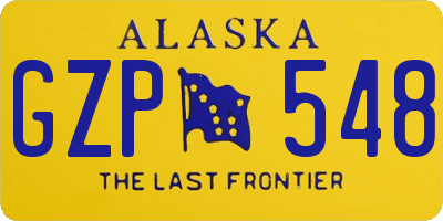 AK license plate GZP548