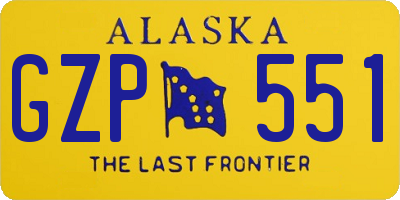 AK license plate GZP551
