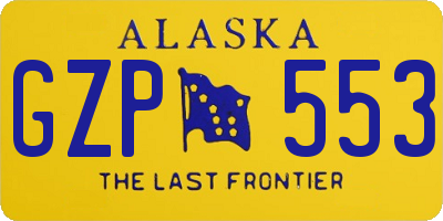 AK license plate GZP553