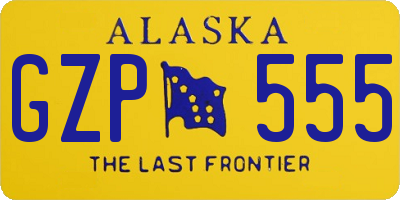 AK license plate GZP555