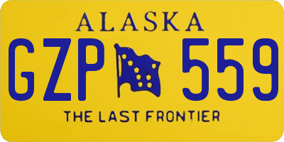 AK license plate GZP559