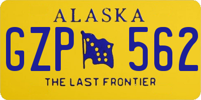 AK license plate GZP562