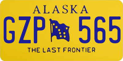 AK license plate GZP565