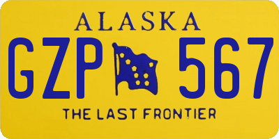 AK license plate GZP567