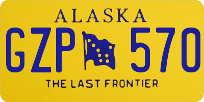 AK license plate GZP570