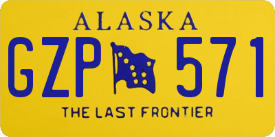 AK license plate GZP571