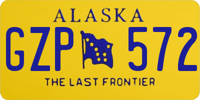 AK license plate GZP572