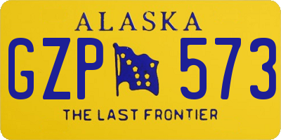 AK license plate GZP573