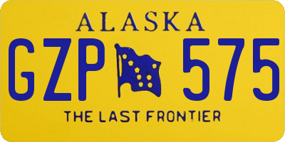 AK license plate GZP575