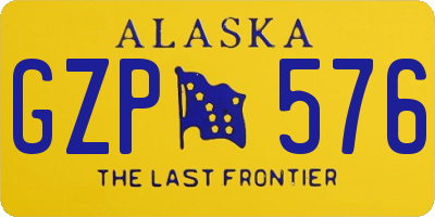 AK license plate GZP576