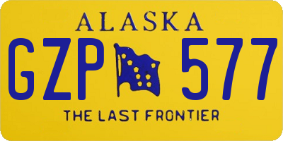 AK license plate GZP577