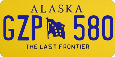 AK license plate GZP580