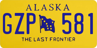 AK license plate GZP581