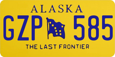 AK license plate GZP585