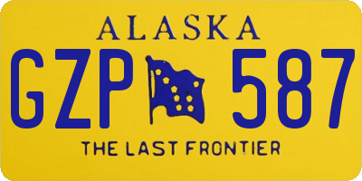AK license plate GZP587